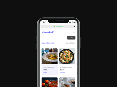 Slimarket Mobile app food iphone lagom mobile slimarket ui ux web