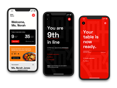 Waitlist Experience for a Restaurant Mobile App delivery food ios mobile ramen restaurant sketch ui ux ui