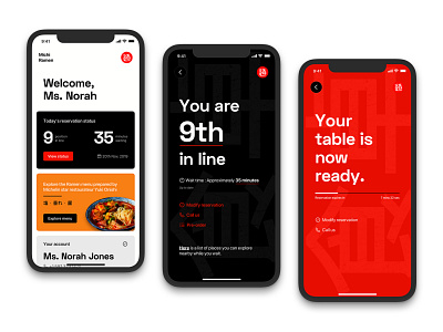 Waitlist Experience for a Restaurant Mobile App