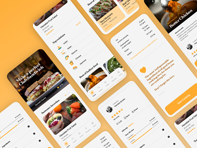 Cucina app cooking learning mobile product design ui ux ui visual design