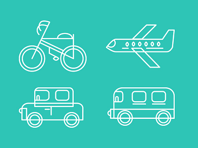 Transportation Icons icons linear transportation