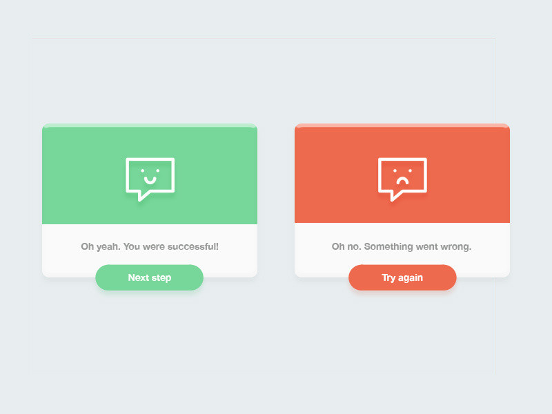 Daily UI - Error/Success Message by Nicole Shelton on Dribbble