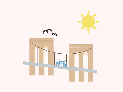 Brooklyn Bridge Illustration bridge brooklyn icon illustration minimal