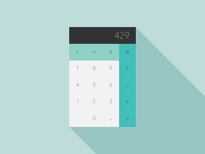 Daily UI - Calculator calculator daily ui green minimal numbers simple teal ui user