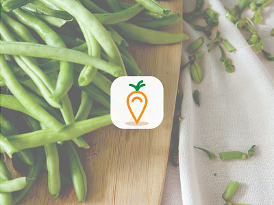 Daily UI - App Icon app daily ui food geo tag healthy icon illustration location minimal tracker ui user