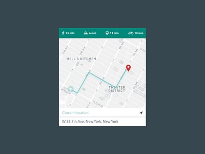 Daily UI - Location Tracker daily ui geolocation location map minimal new york pop up tag ui user