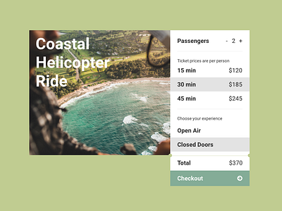 Daily UI - Pricing checkout daily ui field form helicopter minimal pay pricing purchase ui user vacation