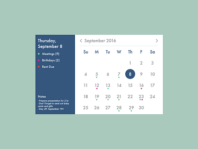 Daily UI - Calendar