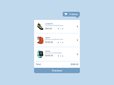 Daily UI - Shopping Cart camping cart checkout daily ui fly out interface minimal pop up purchase shopping ui user