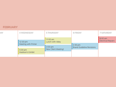 Daily UI - Schedule appointments calendar daily ui date meetings minimal schedule time ui user