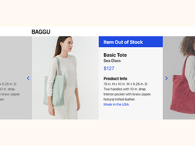 Daily UI - Out Of Stock daily ui item minimal out of stock purchase scroll shopping cart ui user
