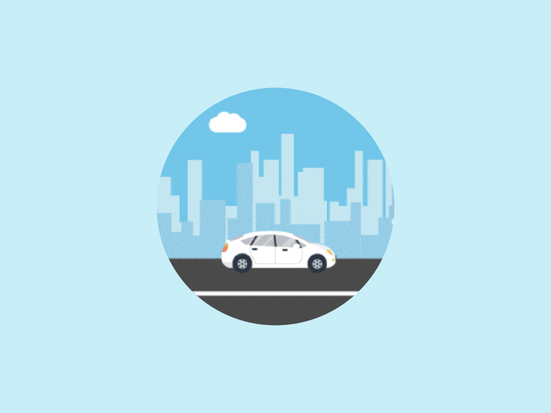 Let's Take A Drive car city drive driving gif illustration loop road vehicle