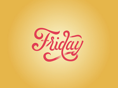 Friday- Lettering friday handmade font lettering typography vector type