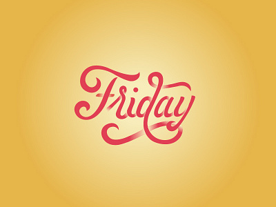 Friday- Lettering friday handmade font lettering typography vector type