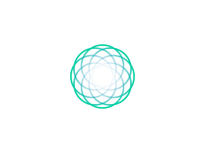 Concept Logo blue circular concept geometric gradient green institutional mandala simple transparent