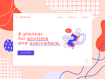 Daily UI #003 - Landing Page concept design daily ui 003 hand made illustration interface landing page pattern sketch ui ux design