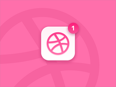 Surprise! app icon daily ui 005 dribbble ball dribbble invite invite pink