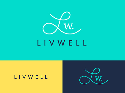 Livwell Logo branding fitness health investments logo wellness