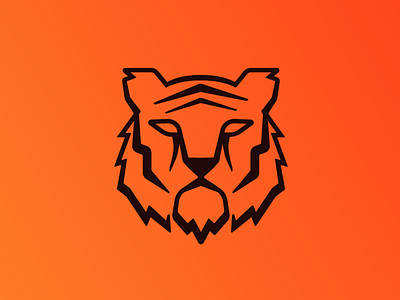 Tiger 2d animal branding design exotic illustration jungle logo simple tiger vector