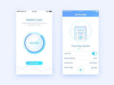 Design For Smart Lock app ui