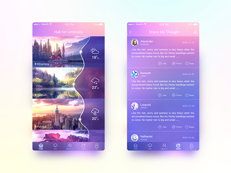 app by skyu on Dribbble