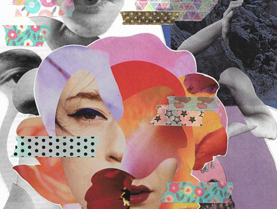Face Magazine Collage collage composition design eyes graphic design magazine washi