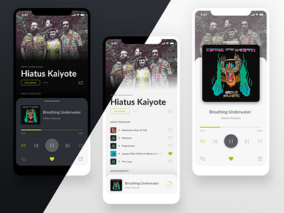 dailyui 009/100 - music player app dailyui dailyui 009 dailyuichallenge design mobile music music app music player typography ui ux visual design