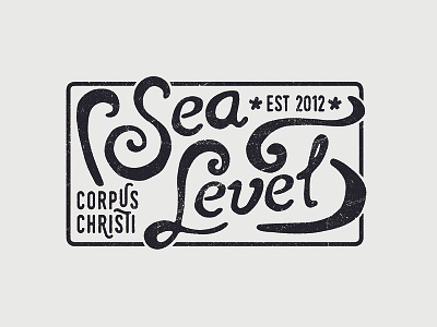 Sea Level branding combination mark corporate identity hand lettered identity design logo logo design logo mark logotype sea level texas typography