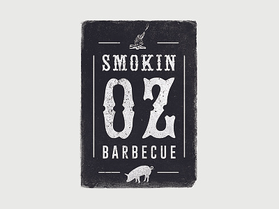 Smokin' Oz Bbq barbecue bbq branding corporate identity identity design illustration logo logo design logo mark logotype texture typography