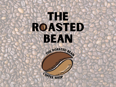 The Roasted Bean : Coffee Shop Logo branding dailylogochallenge design graphic design illustration logo typography ui