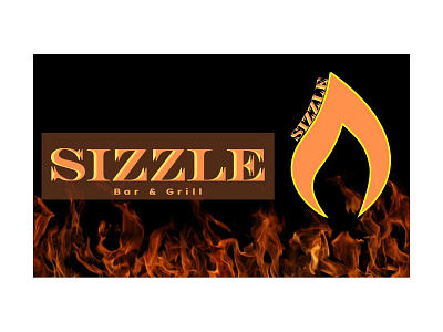 SIZZLE: Bar and Grill Restaurant branding dailylogochallenge design graphic design illustration logo typography ui