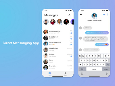Daily UI 13 | Direct Messaging App chat messages messaging messanging mobile mobile design ui ux