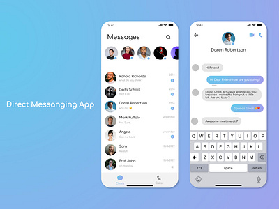 Daily UI 13 | Direct Messaging App