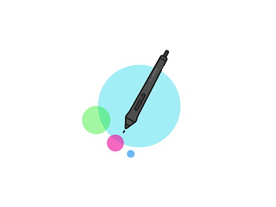 Carry things coloured icon illustration line outline pen vector