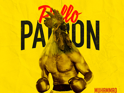 Pollo Patrón | Muhammad Ali-Ta bbq boxing chicken fighting flyer food muhammad ali texture vintage wings