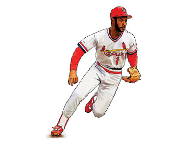 Ozzie Smith Artwork art artwork baseball cardinals digital illustration mangastudio ozzie ozzie smith painting shortstop