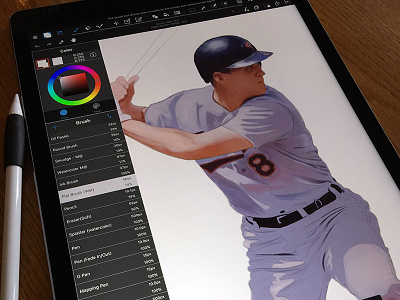 Cal Ripken Jr WIP baseball calripken calripkenjr digitalart digitalillustration digitalpainting ironman medibangpaint mlb orioles painting wip