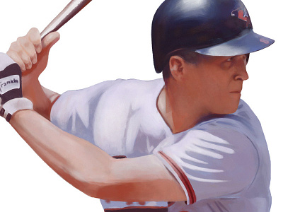 Cal Ripken Jr Illustration baltimore baseball digital digital painting illustration ipad orioles painting