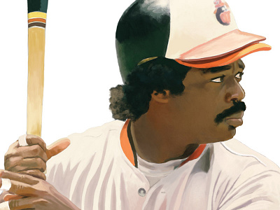 Eddie Murray Illustration art artwork baltimore baseball digital digital painting eddie murray illustration ipad orioles painting procreate