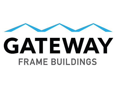 Gateway Frame Buildings design icon logo typography