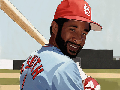 Ozzie Smith Portrait art artwork baseball digital digital painting illustration ipad ozzie smith painting procreate stl stlcardinals