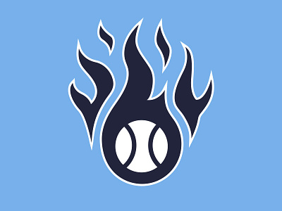 Blaze Softball Team Logo Alternate 2 baseball blaze flame logo softball sports