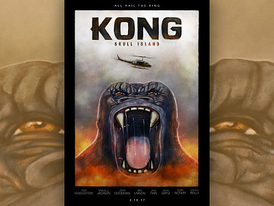 Kong Skull Island Alternate Movie Poster alternate movie poster art digital illustration jaws kong painting posterspy procreate