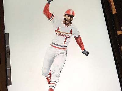 Ozzie Smith Go Crazy Digital Painting