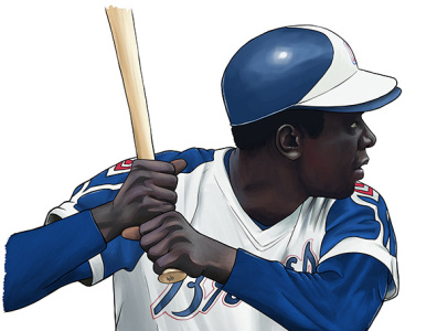 Hank Aaron Digital Painting art artwork baseball braves digital illustration ipad painting