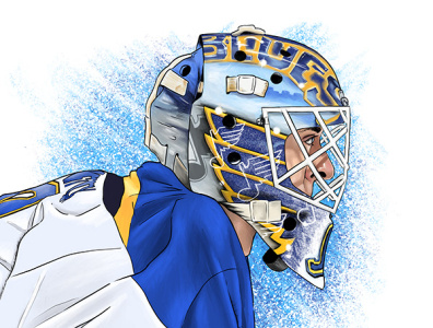 Jordan Binnington Digital Painting art artwork blues digital hockey illustration ipad painting stl stlouis