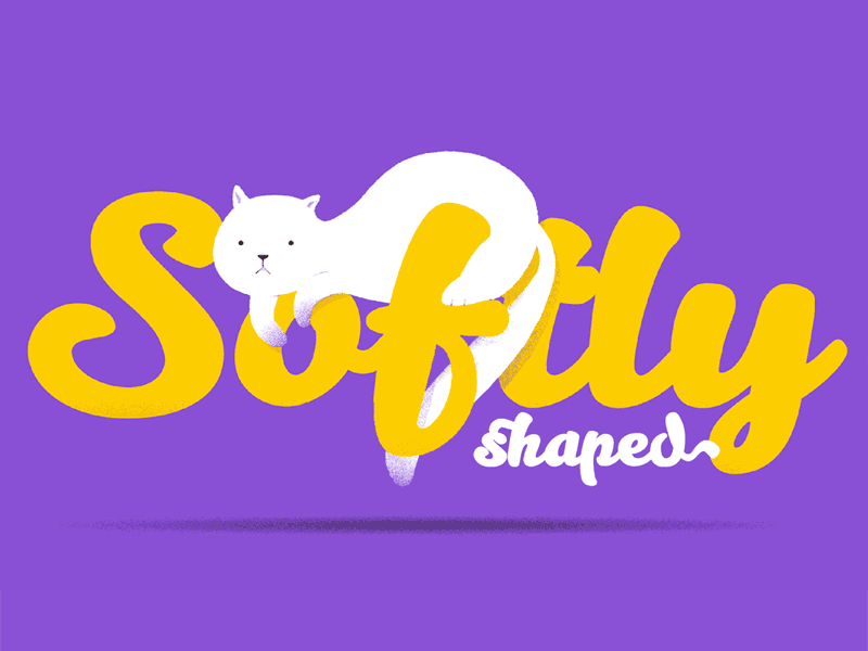 Killing you with cuteness! animated animation brushscript illustration kitten type design typeface vintage