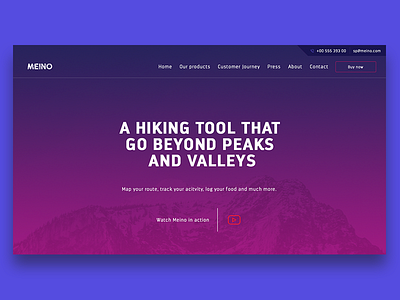 Landing Page Concept css html landing page mountain tool tracking web website