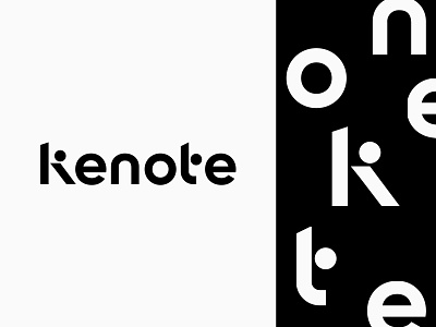 Kenote Logo branding floating keynote letters logo simple typeface unused vector