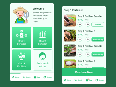 Fertilizer shopping app app ui fertilizer mobile app search shopping shopping app